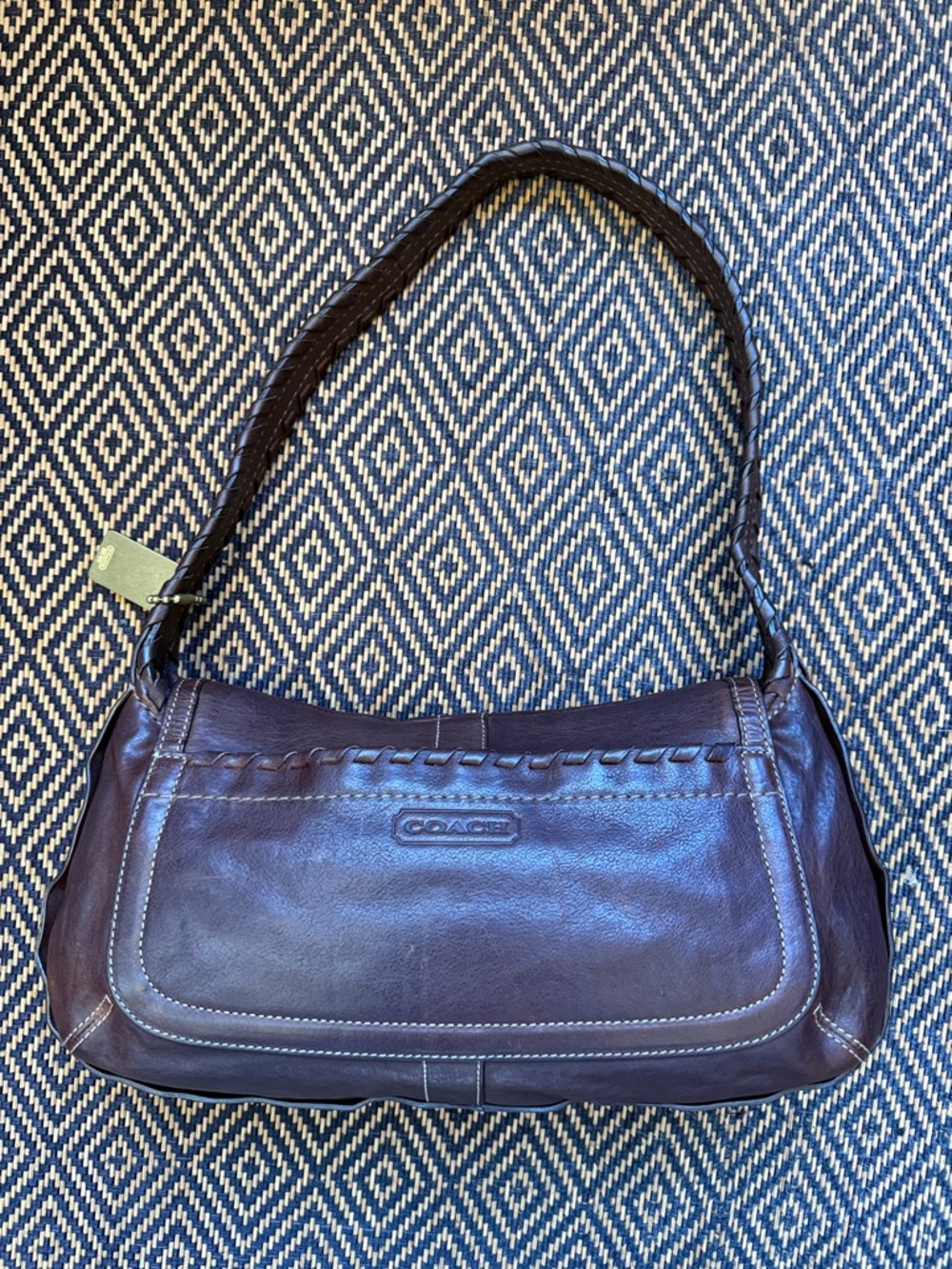 Vintage Y2K coach vachetta whipstitch ergo belted flap 11226 - Picture 3 of 14